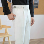Edward | Men’s Pleated Double Button Trousers