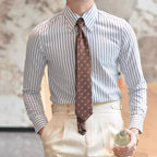 Thibault | Men’s Long Sleeve Striped Dress Shirt