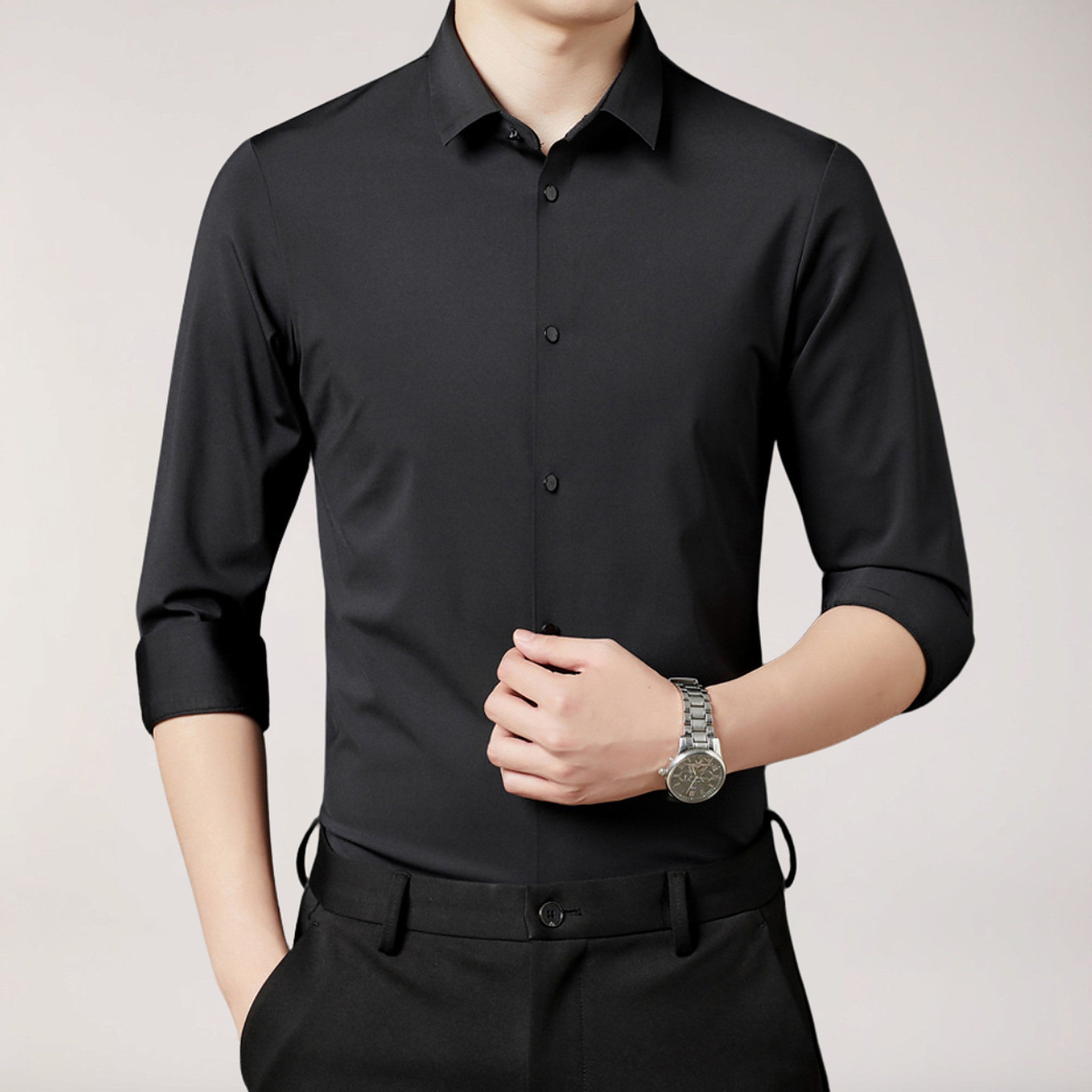 Men's Long Sleeve Button-Up Shirt — view 4
