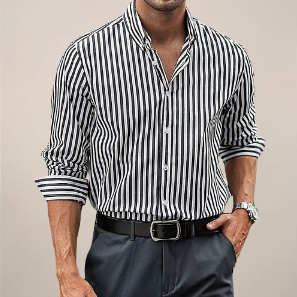 Men's Long Sleeve Striped Shirt — view 2