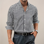 Jeroen | Men’s Long Sleeve Striped Shirt