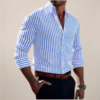 Men's Long Sleeve Striped Shirt — view 3