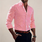 Men's Long Sleeve Striped Shirt — view 4