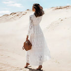Women's Lace Long Sleeve Maxi Dress — view 2