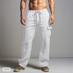 Kilian | Men's Linen Relaxed Fit Trousers with Cargo Pockets