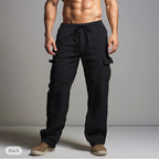 Kilian | Men's Linen Relaxed Fit Trousers with Cargo Pockets