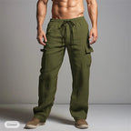 Kilian | Men's Linen Relaxed Fit Trousers with Cargo Pockets