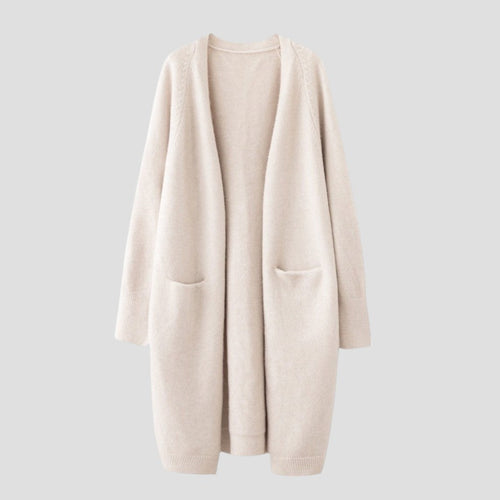 Cashmere Cardigan For Women with long open front — view 1