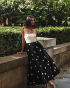 Women's Strapless Polka Dot Maxi Dress — view 2