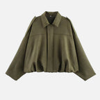 Suede Spring Jacket Zip Front Cropped Jacket — Warm