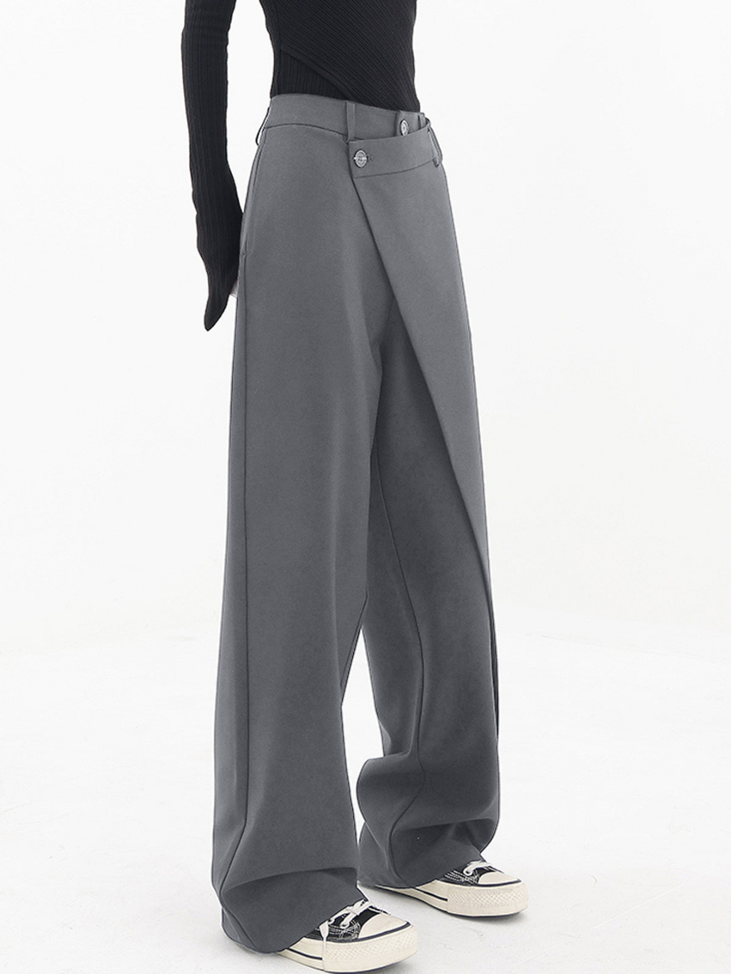 Maelys | Women’s Cross-Front Drape Palazzo Pants — TOPNEWPLACE (view 9)