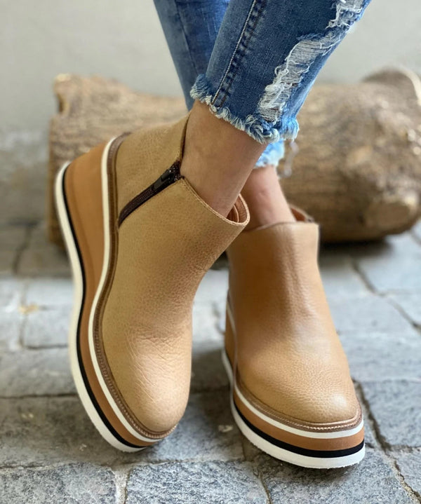 Valeria | Women’s Ankle Wedge Slip On Boots