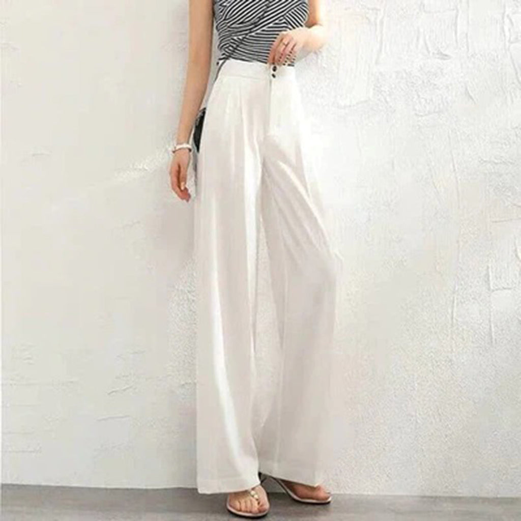 Gabrielle | Women’s High-Rise Drape Trousers — TOPNEWPLACE