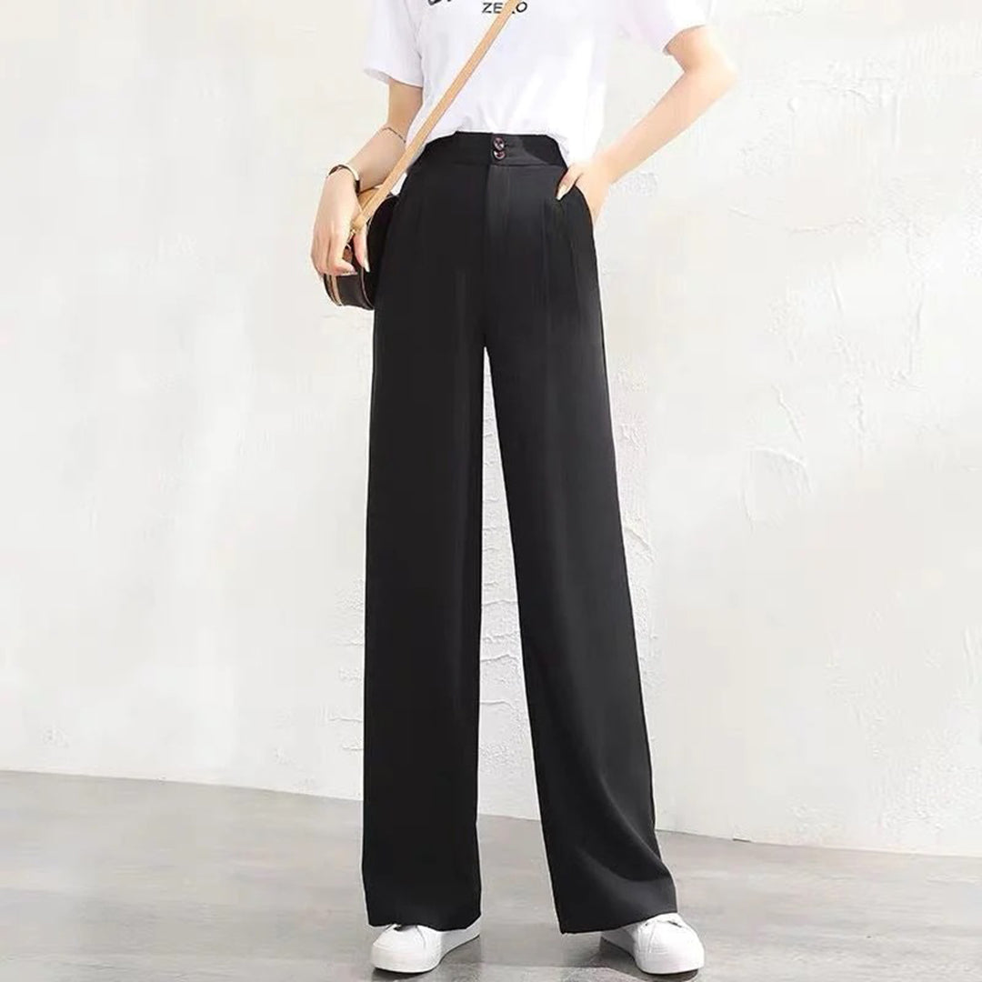 Gabrielle | Women’s High-Rise Drape Trousers — TOPNEWPLACE (view 2)