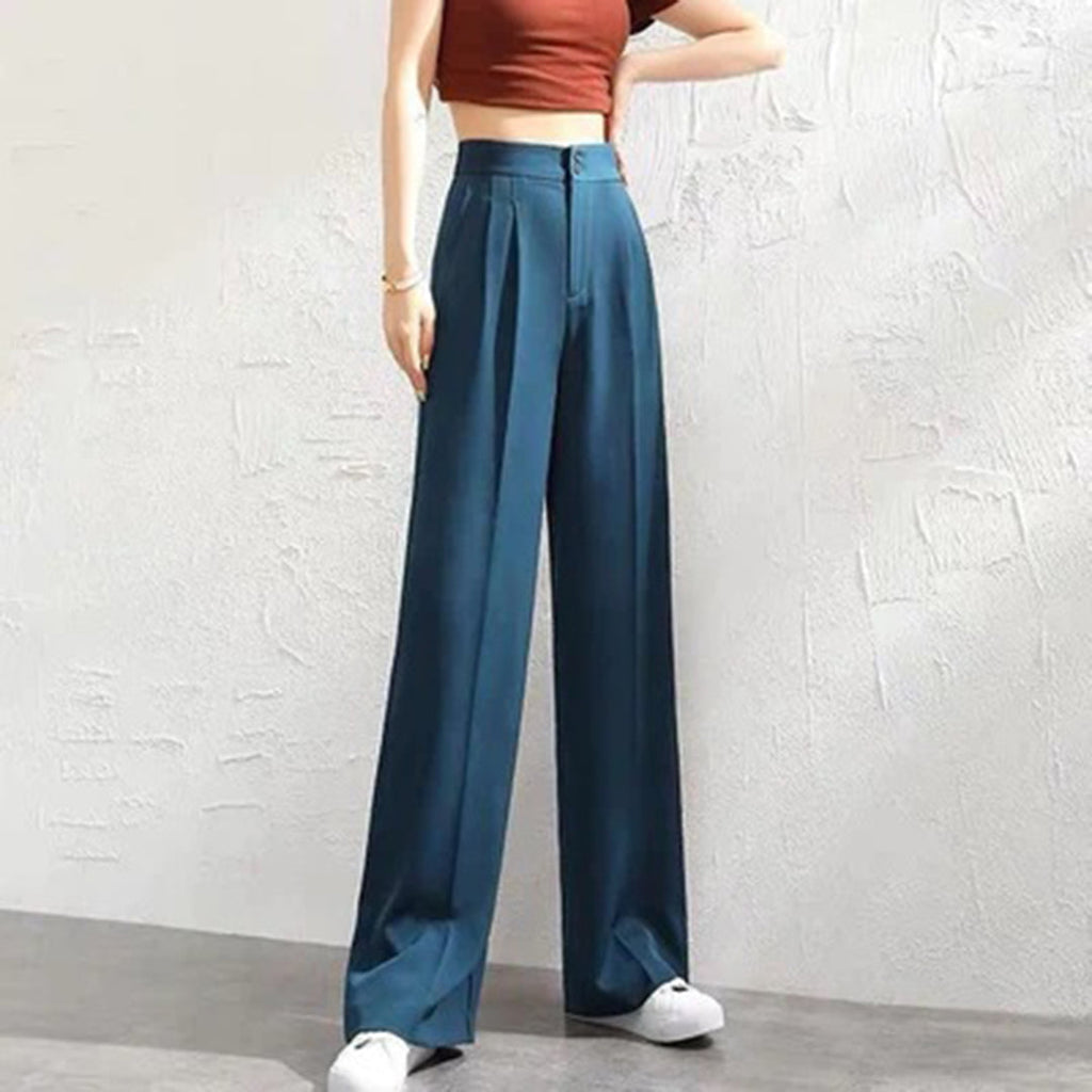 Gabrielle | Women’s High-Rise Drape Trousers — TOPNEWPLACE (view 3)