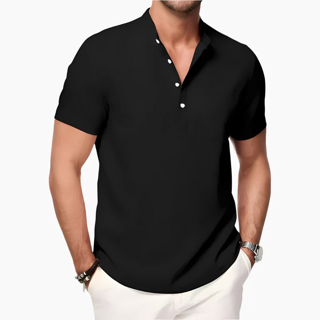 Men's Short Sleeve Henley Shirt — view 7