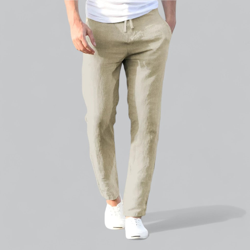 Men's Linen Trousers — Tailored Fit