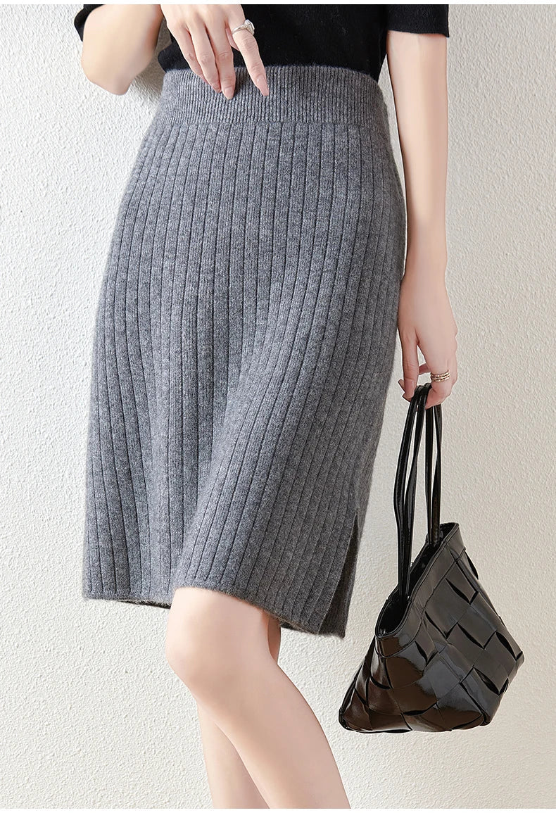 Borislava | Women’s Knit Midi Skirt — TOPNEWPLACE (view 3)