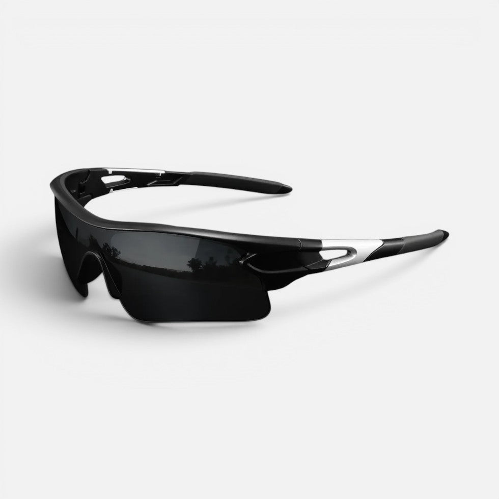 Wraparound Sport Frame Rimless Shield Lens Sunglasses