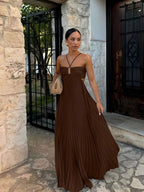 Women's Sleeveless Pleated Maxi Dress — view 5