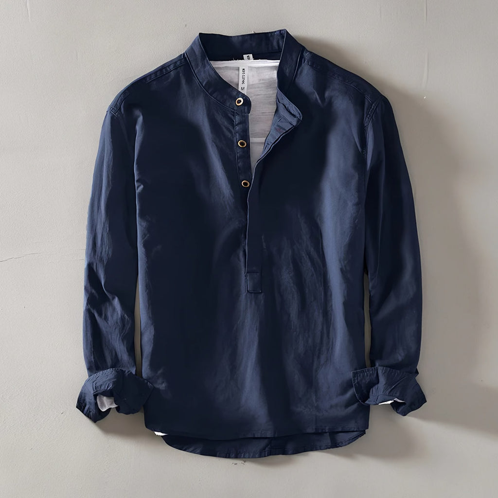 Men's Long Sleeve Henley Shirt — view 1