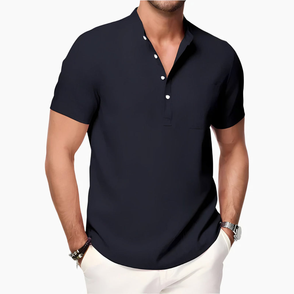 Men's Short Sleeve Henley Shirt — view 8