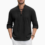 Men's Lace-Up Long Sleeve Shirt — view 2