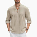 Men's Lace-Up Long Sleeve Shirt — view 1