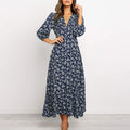 Women's Floral Maxi Long Sleeve Dress — view 1