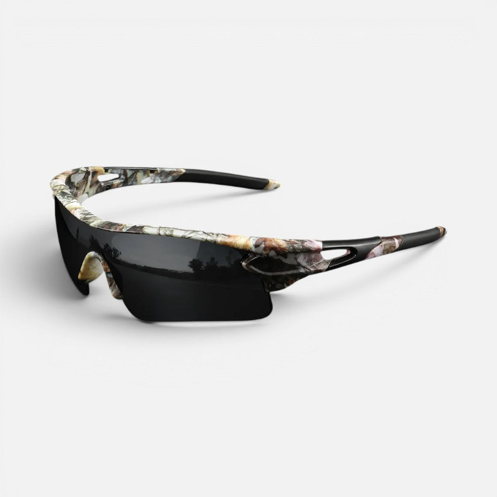 Wraparound Sport Frame Rimless Shield Lens Sunglasses