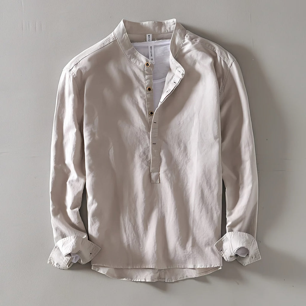 Men's Long Sleeve Henley Shirt — view 2