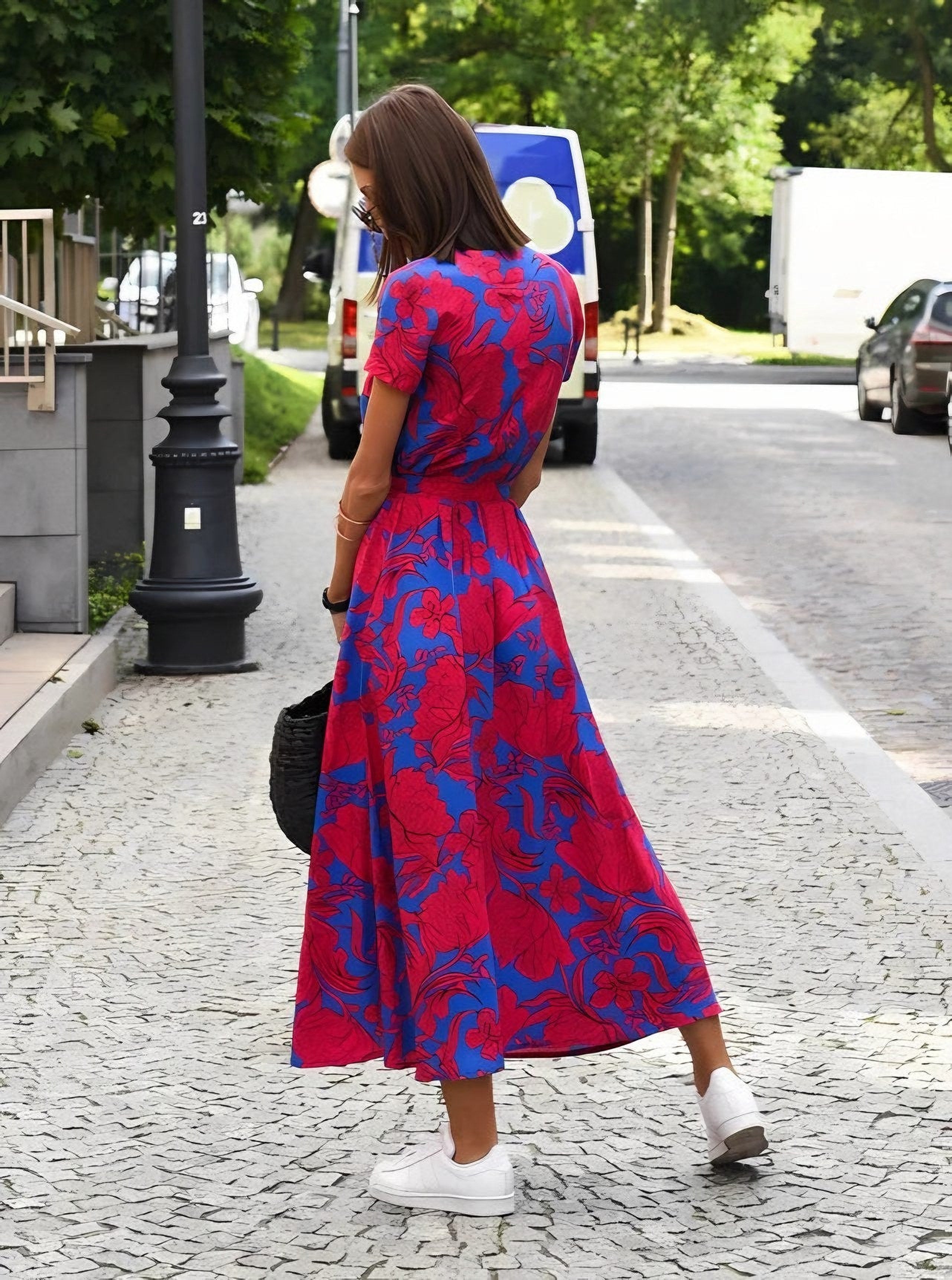 Women's Floral Maxi Wrap Dress — view 6