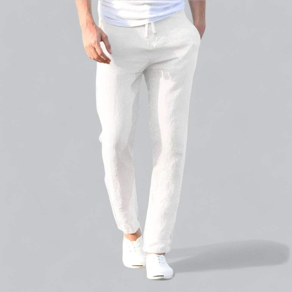 Men's Linen Trousers — Tailored Fit