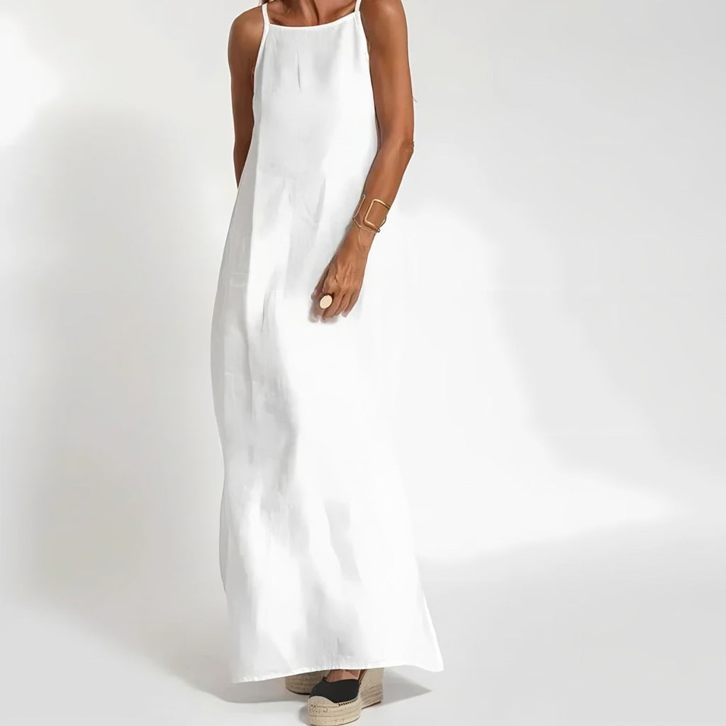 Women's Sleeveless Caftan Maxi Dress Linen — view 6
