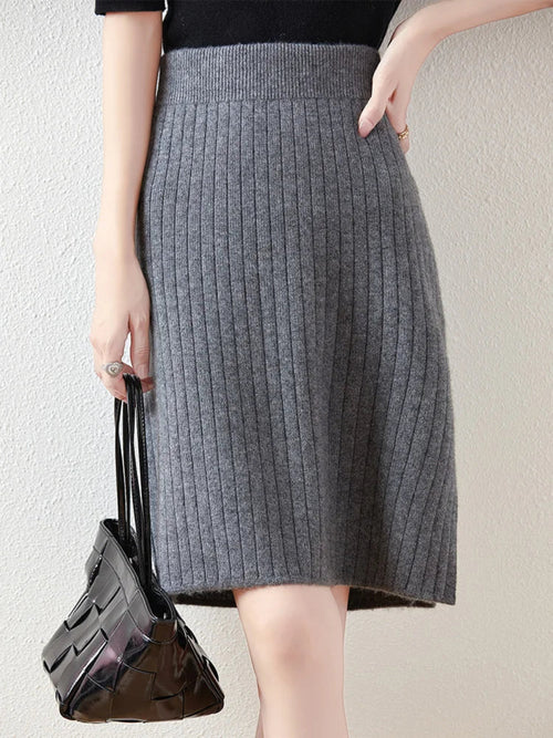 Borislava | Women’s Knit Midi Skirt — TOPNEWPLACE