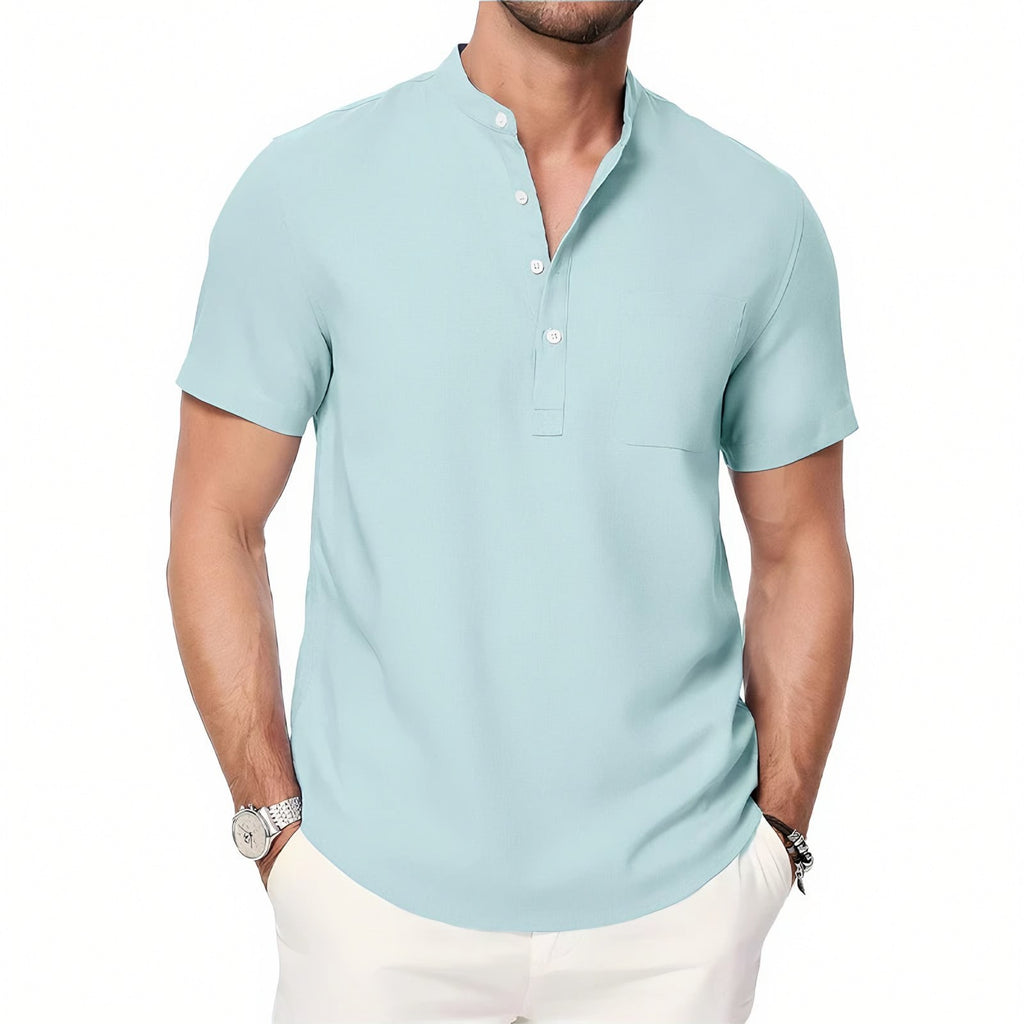 Men's Short Sleeve Henley Shirt — view 5