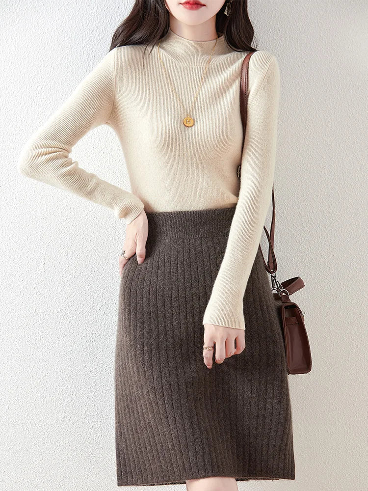 Borislava | Women’s Knit Midi Skirt — TOPNEWPLACE (view 6)