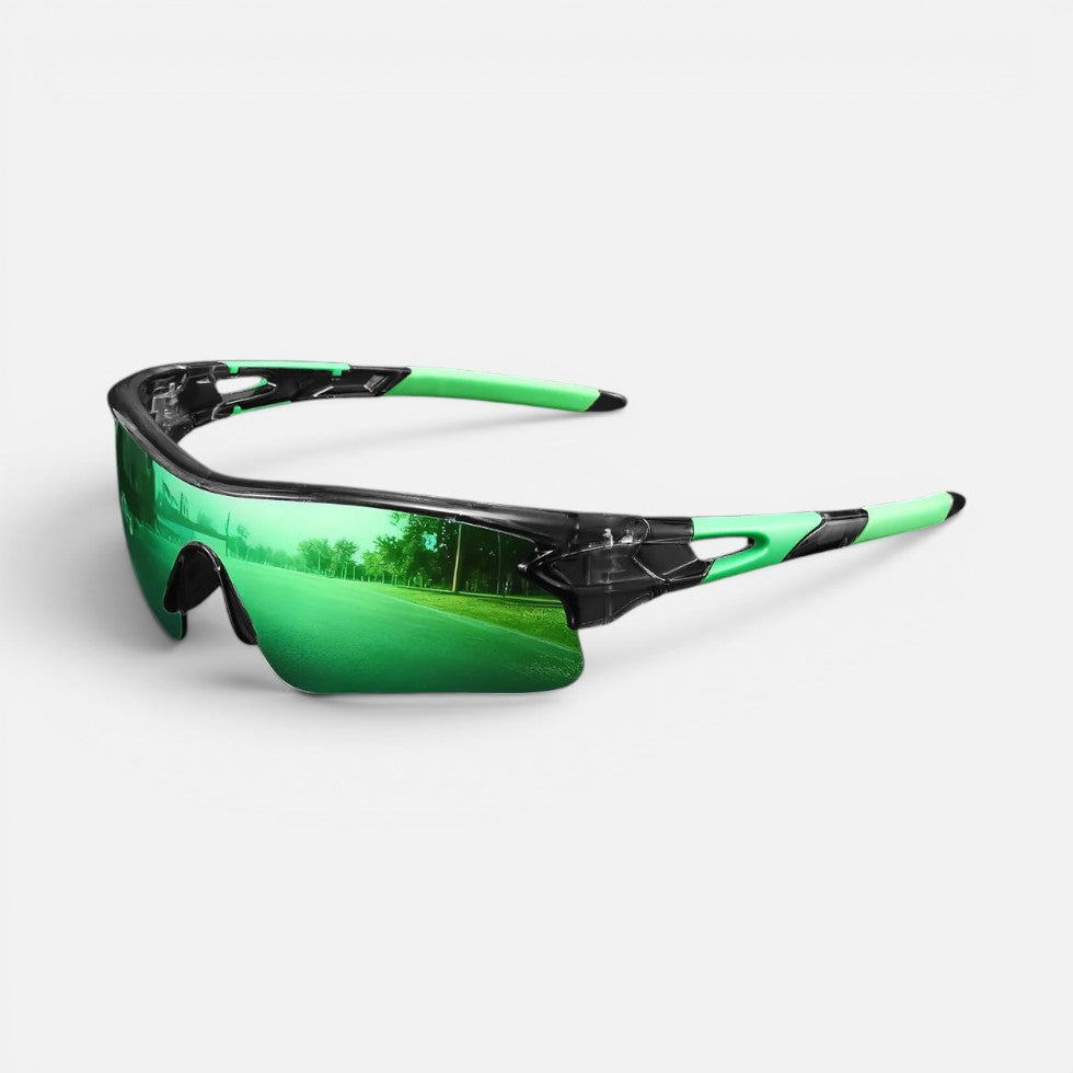 Wraparound Sport Frame Rimless Shield Lens Sunglasses