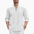 Men's Lace-Up Long Sleeve Shirt — view 6