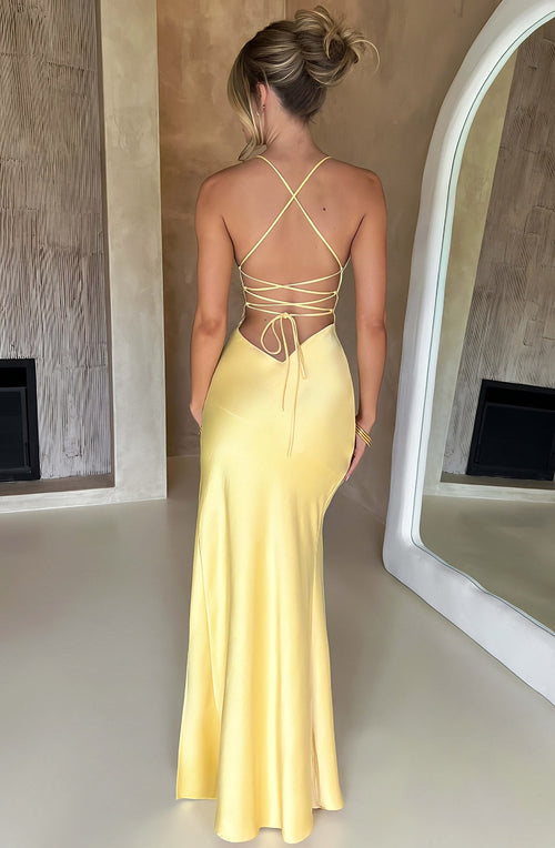 Women's Thin Strap High Slit Maxi Dress — view 2