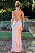 Women's Thin Strap High Slit Maxi Dress — view 15