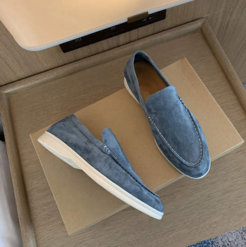 Old Money Suede Slip-On Loafers for Men