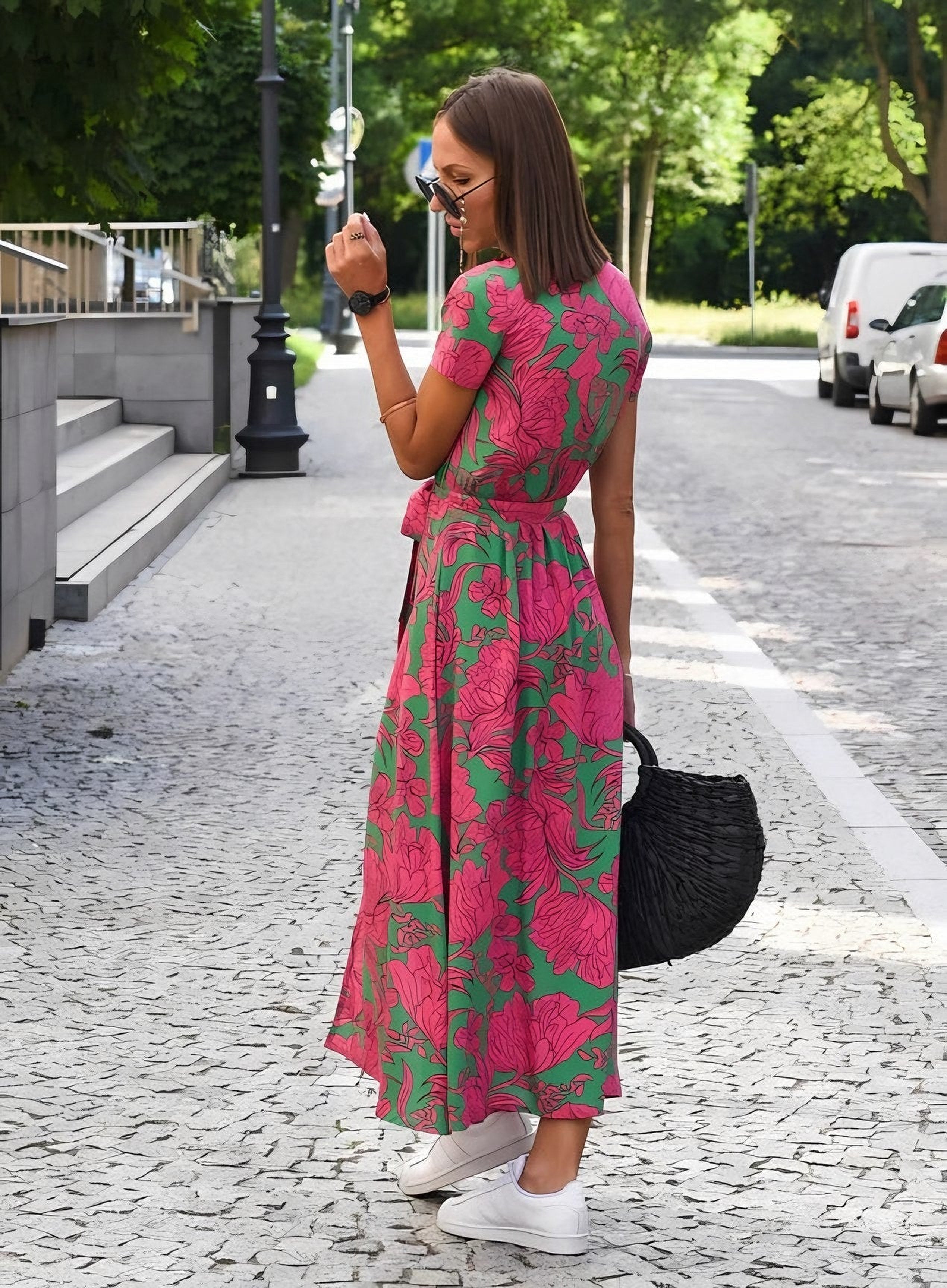 Women's Floral Maxi Wrap Dress — view 4