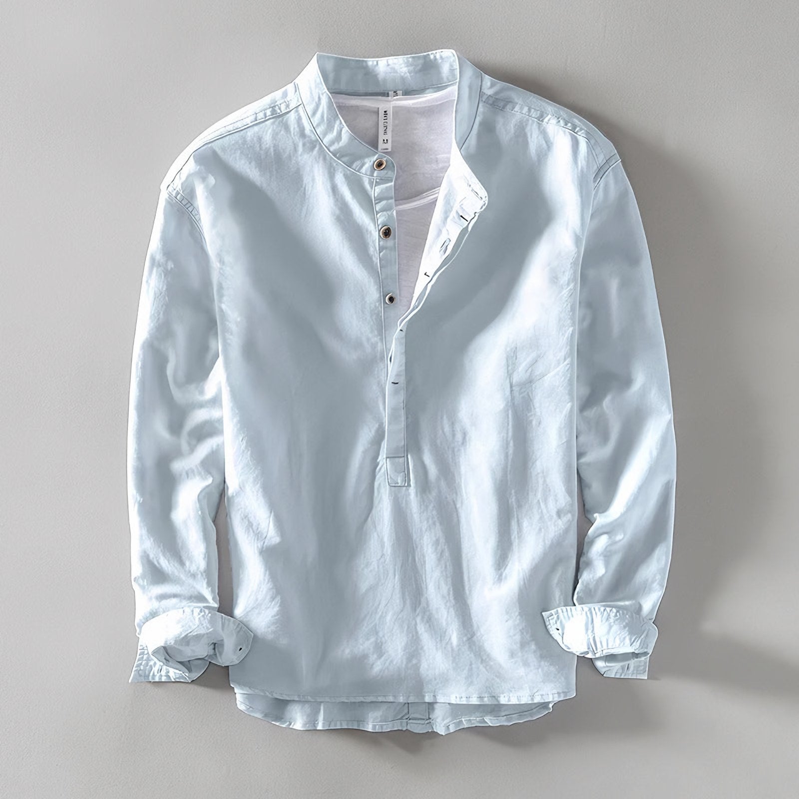 Men's Long Sleeve Henley Shirt — view 3