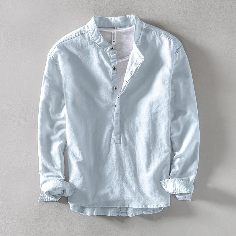 Nevio | Men’s Long Sleeve Henley Shirt