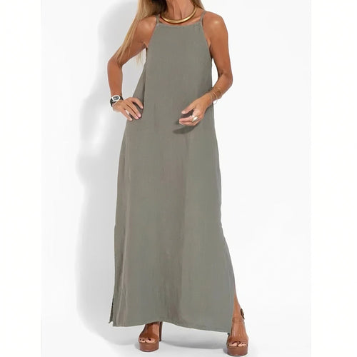 Women's Sleeveless Caftan Maxi Dress Linen — view 1
