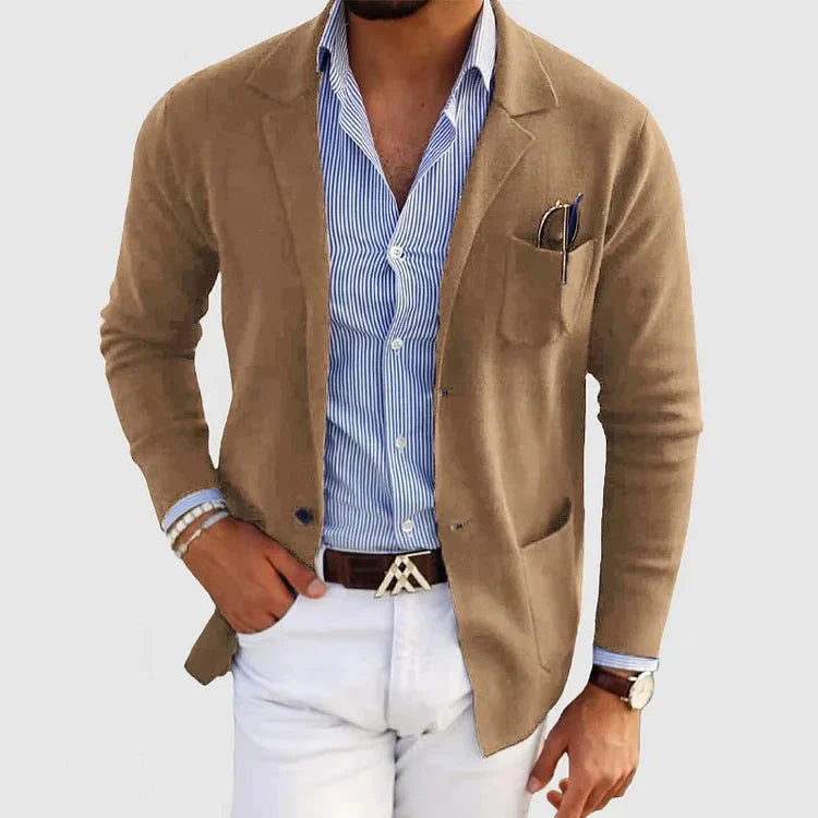 Men's Old Money Blazer With Lapel Collar — Comfortable