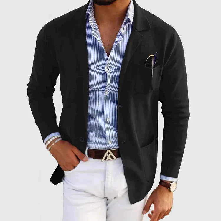 Men's Old Money Blazer With Lapel Collar — Comfortable