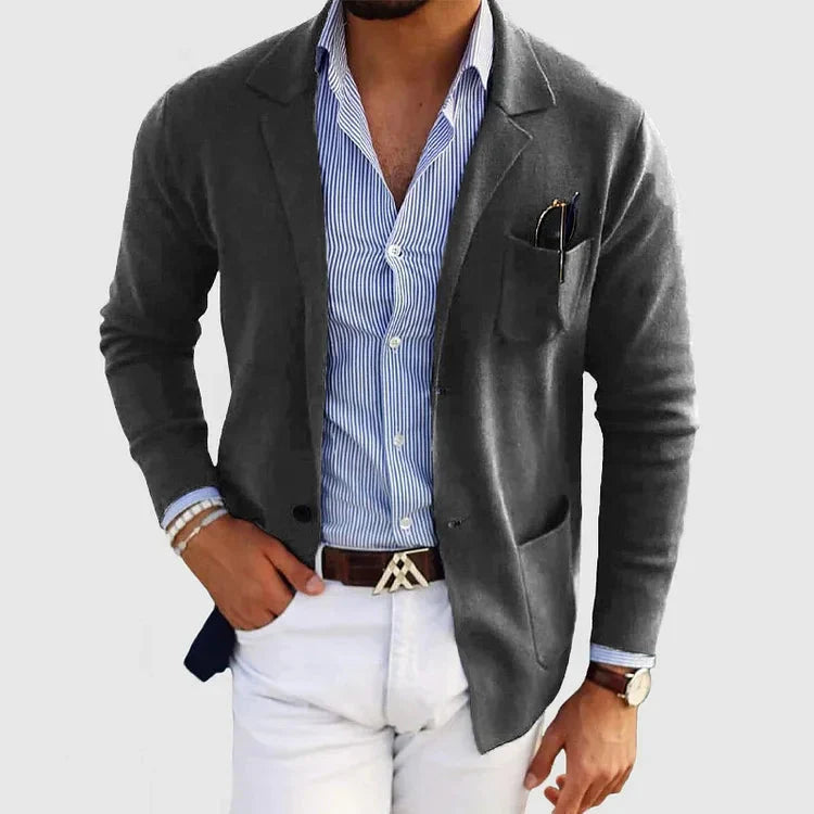 Men's Old Money Blazer With Lapel Collar — Comfortable