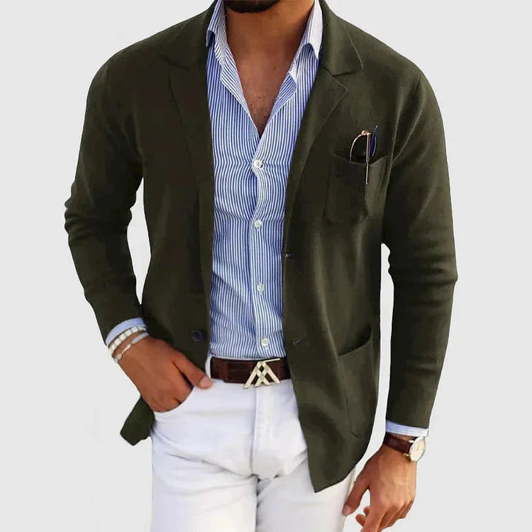 Men's Old Money Blazer With Lapel Collar — Comfortable